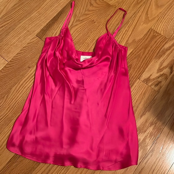 Wilfred hot pink silk tank top - Picture 1 of 2
